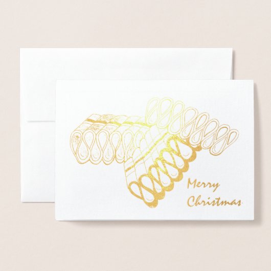 Vroege kerst Klassic Snoep kerstavond Folie Kaarten (Voorkant met envelop)