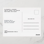 Vroege kerst Klassieke traditionele gouden foto Folie Feestdagen Briefkaart (Achterkant)