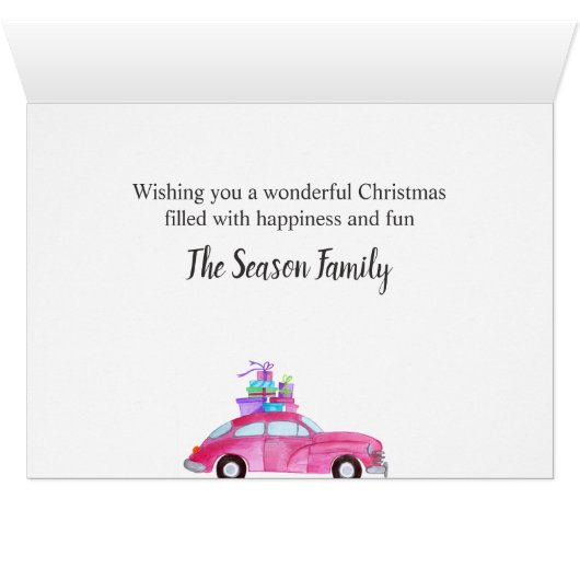 Vroege kerst Klassieke Waterverf (Binenzijde Horizontaal (Onderkant))