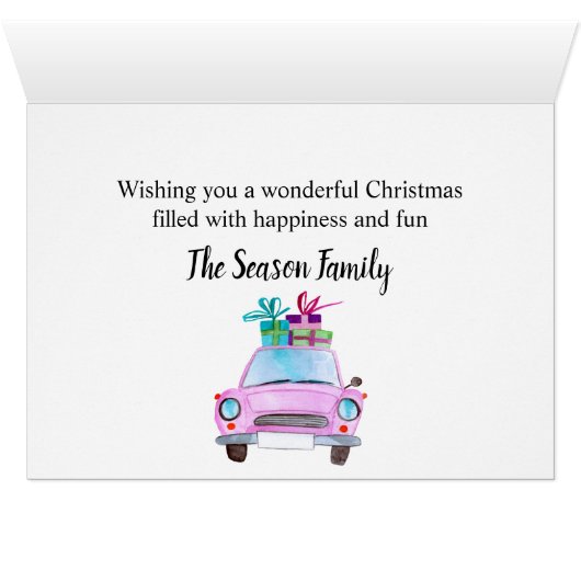 Vroege kerst Klassieke Waterverf (Binenzijde Horizontaal (Onderkant))