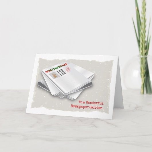 Vroege Kerst, Krantenboer Feestdagen Kaart (Voorkant)