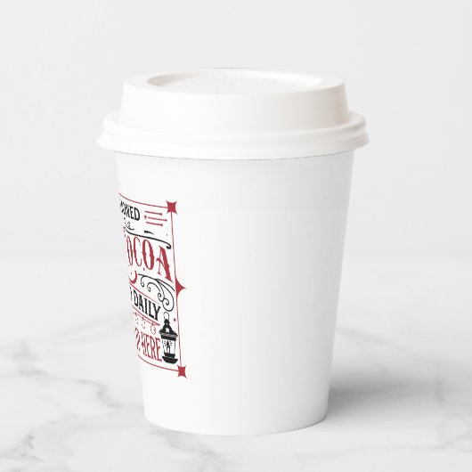 Vroege kerst met cacao papieren bekers (Links)