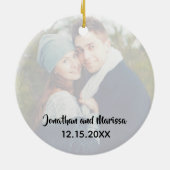 Vroege kerst met feestdag en feestdag keramisch ornament (Achterkant)