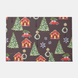 Vroege kerst met feestelijke feestdagen deurmat