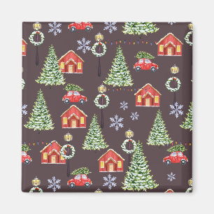 Vroege kerst met feestelijke feestdagen magneet