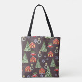Vroege kerst met feestelijke feestdagen tote bag (Achterkant)