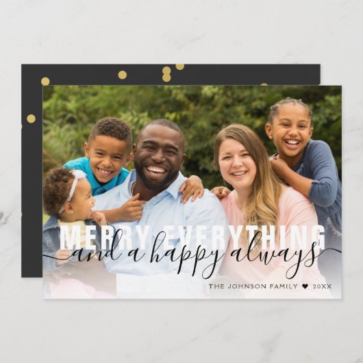 Vroege kerst met Gold Foil Feestdagenkaart (Voorkant / Achterkant)