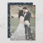 Vroege kerst met vrolijke Pas getrouwd Feestdagenkaart (Voorkant / Achterkant)