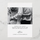 Vroege kerst met vrolijke Passen getrouwd Folie Feestdagenkaart (Achterkant)