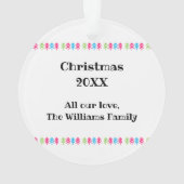 Vroege kerst met warme pasta ornament (achterkant)