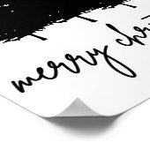 Vroege kerst minimalistische feestdag poster (Hoek)