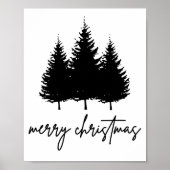 Vroege kerst minimalistische feestdag poster (Voorkant)