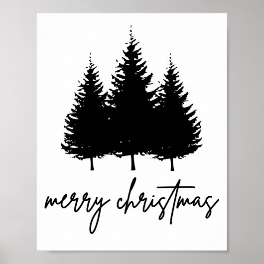 Vroege kerst minimalistische feestdag poster (Voorkant)