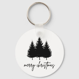 Vroege kerst minimalistische feestdag sleutelhanger