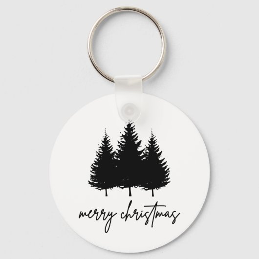 Vroege kerst minimalistische feestdag sleutelhanger (Voorkant)