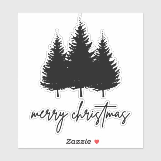 Vroege kerst minimalistische feestdag sticker (Vel)