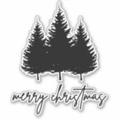 Vroege kerst minimalistische feestdag sticker (Voorkant)