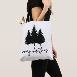 Vroege kerst minimalistische feestdag tote bag