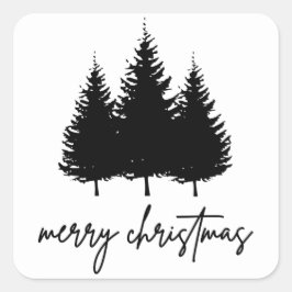 Vroege kerst minimalistische feestdag vierkante sticker