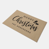 Vroege kerst Modern Manuscript Persoonlijke Holida Deurmat (Schuin)