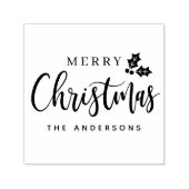 Vroege kerst Modern Manuscript Persoonlijke Holida Zelfinktende Stempel (Design)