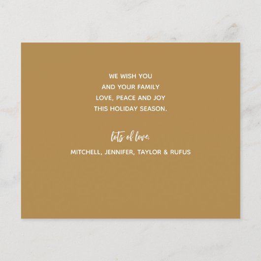 Vroege kerst Multi-Photo Gold-budgetkaarten (Achterkant)