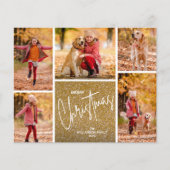 Vroege kerst Multi-Photo Gold-budgetkaarten (Voorkant)