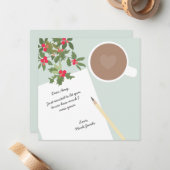 Vroege kerst Persoonlijk bericht Notitiekaartje (Voorkant / Achterkant in situ)