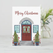 Vroege kerst uitnodiging (Staand voorkant)