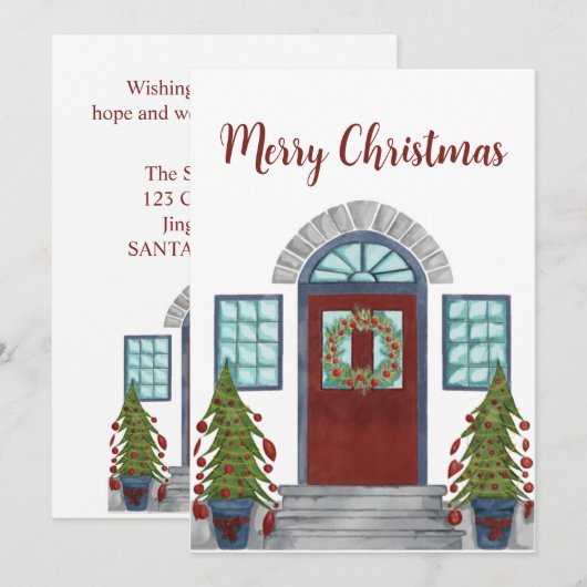 Vroege kerst uitnodiging (Voorkant / Achterkant)