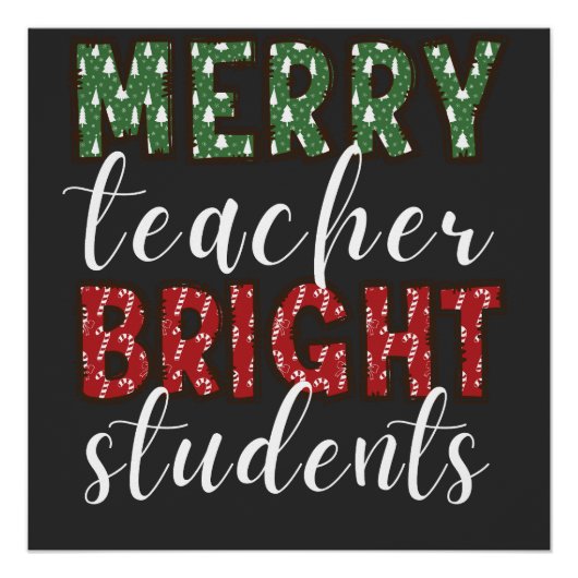 Vroege kerst van de didactische leraar perfect poster (Voorkant)