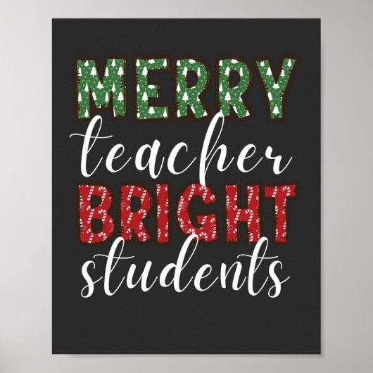 Vroege kerst van de didactische leraar poster (Voorkant)
