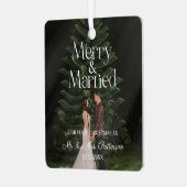 Vroege kerst van het huwelijk metalen ornament (Voorkant links)