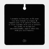 Vroege kerst van het huwelijk metalen ornament (Achterkant)