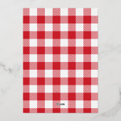 Vroege Kerst Zwangerschap Baby Goud onthullen Folie Feestdagenkaart (Achterkant)