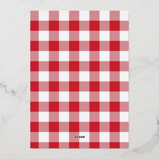 Vroege Kerst Zwangerschap Baby Goud onthullen Folie Feestdagenkaart (Achterkant)