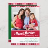 Vroege Kerst Zwangerschap Verwacht opnieuw Feestdagenkaart (Voorkant / Achterkant)