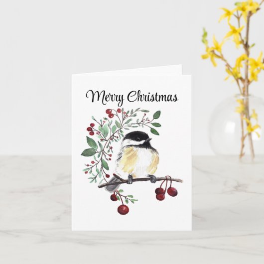 Vroege kerstagedag kaart (Gele Bloem)