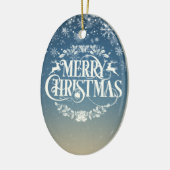 Vroege kerstagedag keramisch ornament (Links)