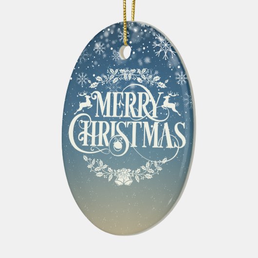 Vroege kerstagedag keramisch ornament (Links)