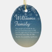 Vroege kerstagedag keramisch ornament (Achterkant)