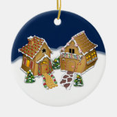 Vroege kerstak keramisch ornament (Voorkant)