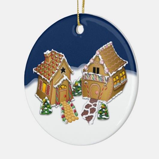 Vroege kerstak keramisch ornament (Links)