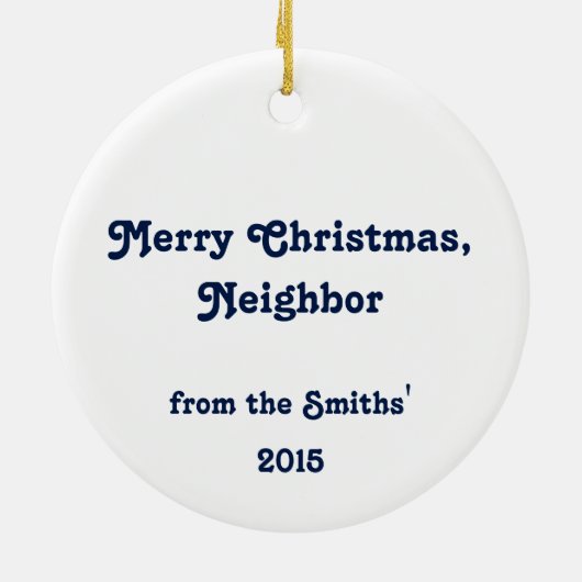 Vroege kerstak keramisch ornament (Achterkant)