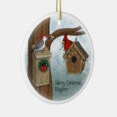 Vroege kerstak keramisch ornament (Rechts)