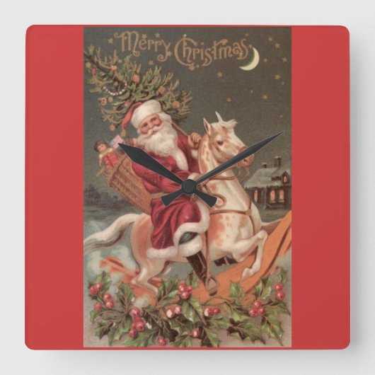 Vroege kerstakklok vierkante klok (Voorkant)