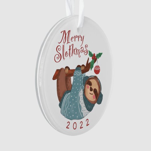 Vroege kerstavond met Slothmas Ornament (voorkant)