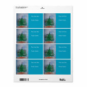 Vroege kerstavond nieuwjaarslabel etiket (Full Sheet)