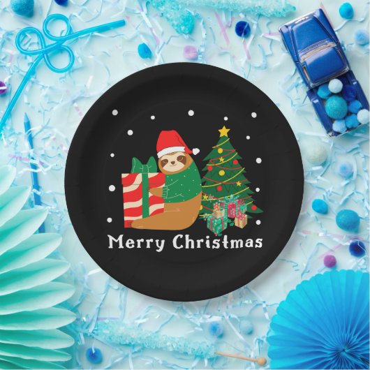 Vroege kerstavond papieren bordje (Feest)