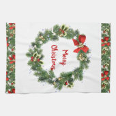 Vroege kerstavond thuis theedoek (Horizontaal)